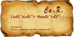 Császár Renátó névjegykártya