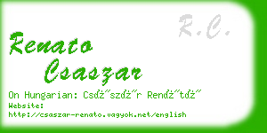 renato csaszar business card